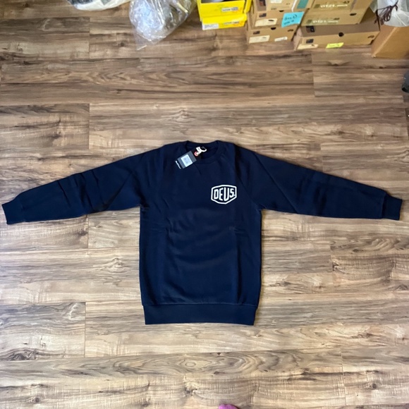 NWT - Deus Ex Machina Venice Address Crew Sweatshirt Navy XS - Picture 2 of 7